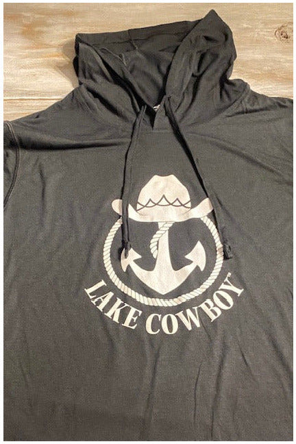 Lake Cowboy Long Sleeve Hoodie (Gray)