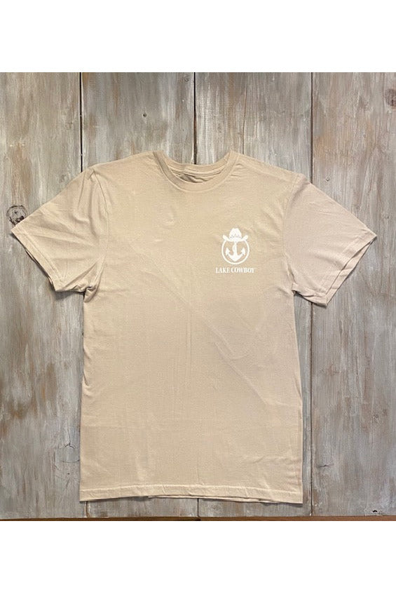 Lake Cowboy Small Logo T-Shirt (Sand)
