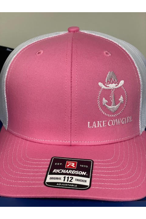 Lake Cowgirl Women's Baseball Hat (Pink & White)