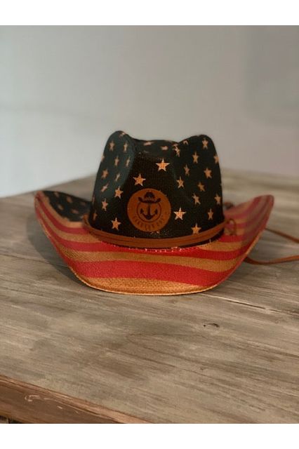 Lake Cowboy Logo Stars & Stripes Cowboy Hat