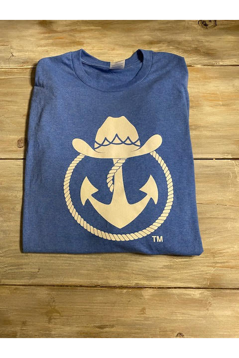Lake Cowboy Big Logo T-Shirt (Blue - Folded)