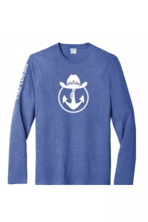 Lake Cowboy Long Sleeve T-Shirt Big Logo (Blue)