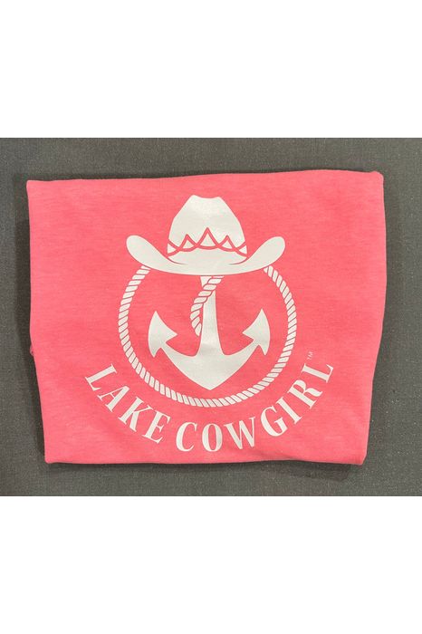 Lake Cowgirl Big Logo T-Shirt (Pink)