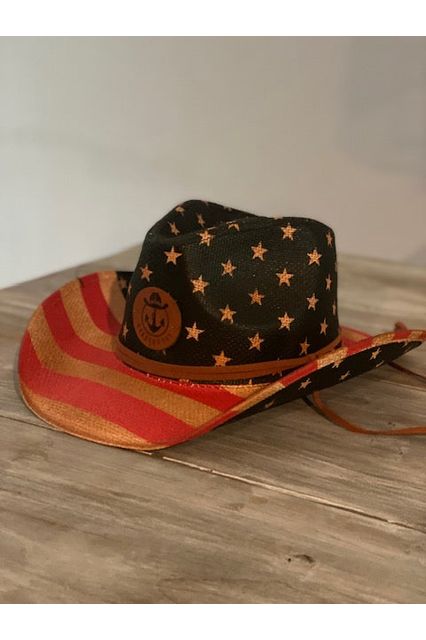 Lake Cowboy Logo Stars & Stripes Cowboy Hat